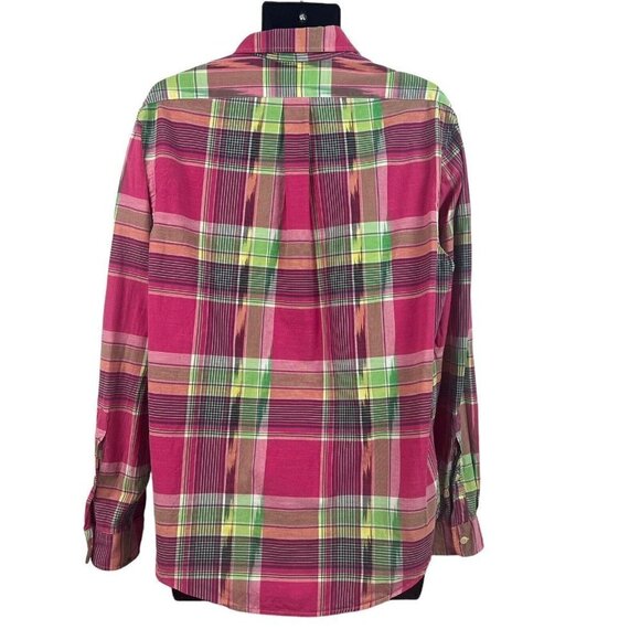 Polo Ralph Lauren Mens Roll Tab Sleeve Shirt Pink Plaid Large - Picture 5 of 12